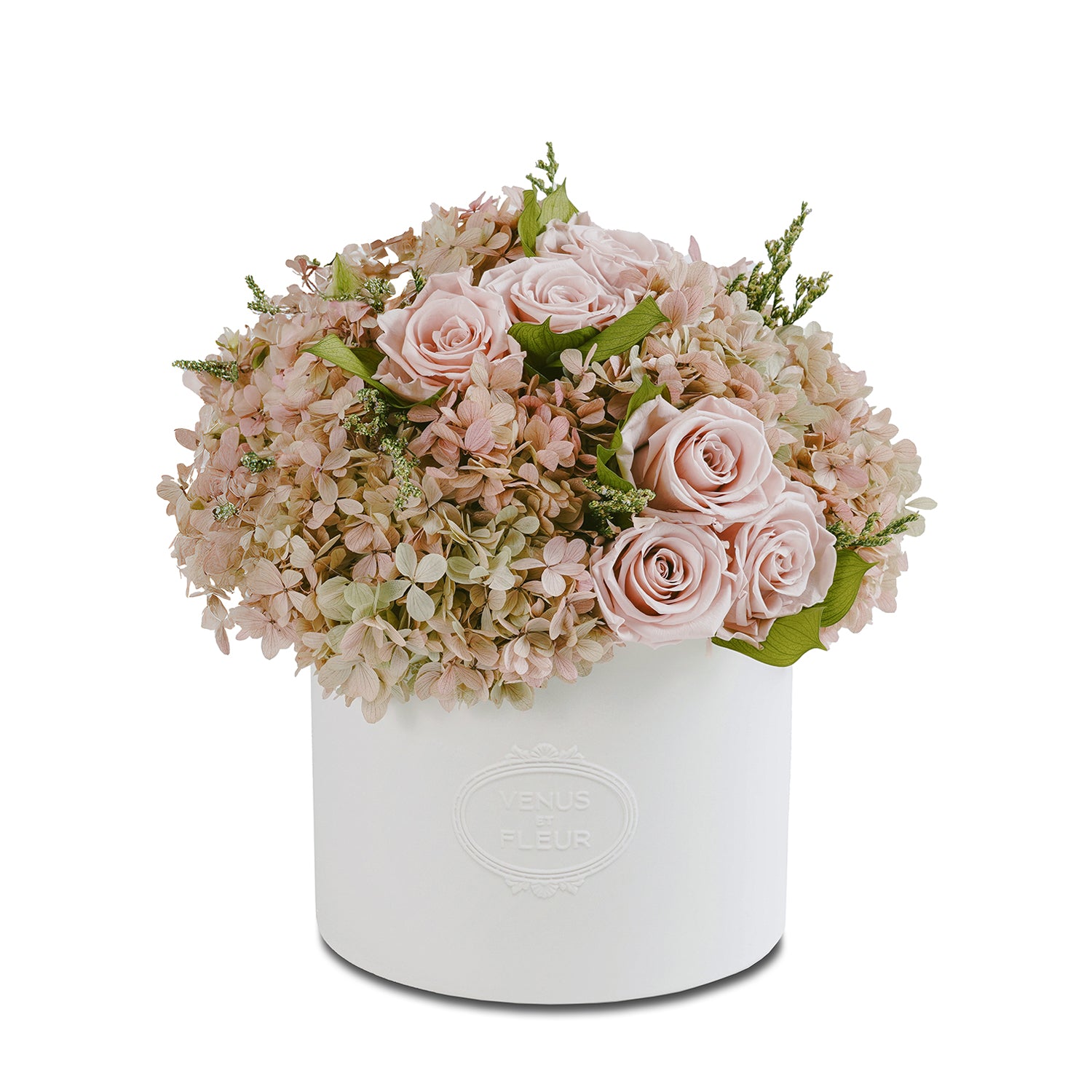 Thalia Porcelain Vase Roses & Hydrangeas