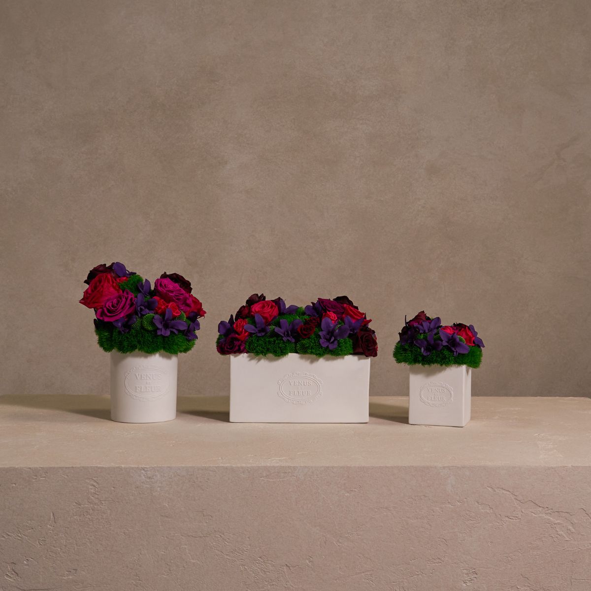 Pomegranate Mixed Orchid Arrangement - Venus et Fleur